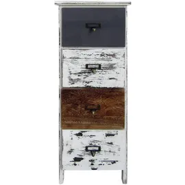 Mobili Rebecca Kommode Mehrfarbig, Holz, weiß, grau braun