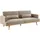 vente-unique Schlafsofa Klappsofa 3-Sitzer - Stoff - Beige - ESME