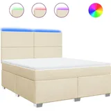 vidaXL Boxspringbett 180 x 200 cm Creme