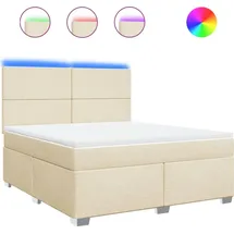 vidaXL Boxspringbett 180 x 200 cm Creme