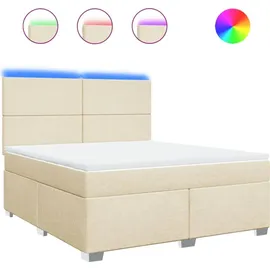 vidaXL Boxspringbett 180 x 200 cm Creme
