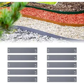 green split Green Split, Rasenkante, 20er Set Rasenkanten Metall 13.5 cm hoch, 24 m lang