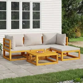 vidaXL Garten-Lounge-Set 5-tlg. braun