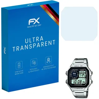 atFoliX Schutzfolie kompatibel mit Casio AE-1200WHD-1AVEF Folie, ultraklare FX Displayschutzfolie (3X)