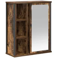 VidaXL Bad-Wandschrank mit Spiegel Räuchereiche 50x21x60 cm