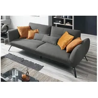 3-Sitzer Sofa Bigsofa Couch Dover Stoff anthrazit Sitztiefenverstellung 204 cm