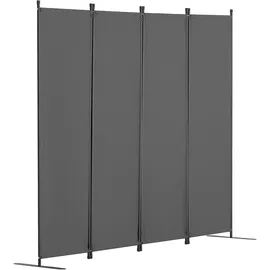 Vevor Raumteiler Trennwand 4-teiliger Paravent Stellwand, faltbarer Sichtschutz für Büro Schlafzimmer Esszimmer Arbeitszimmer Balkon, Raumtrenner freistehend (56 x 45 x 172,5 cm), Grau