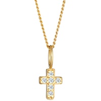 Elli DIAMONDS Kreuz Religion Diamanten (0.03 ct.) 585 Gelbgold Ketten Damen