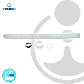 tecuro Berlauf-Verbindungsrohr Ø 25 x 310 mm mit 1 Zoll Überwurfmutter