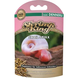 Dennerle Shrimp King Snail Stixx 45g - Futter für Schnecken im Aquarium | Mit Calcium, Spinat und Kelp Algen