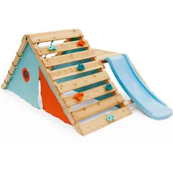 Plum My First Wooden Playcentre aus Holz mit Kletterwand, Kletternetz, Rutsche EINHEITSGRÖSSE