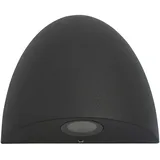 Searchlight Außenwandleuchte Aluminium, Glas H 10 cm 1 Stück schwarz