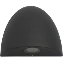 Searchlight Außenwandleuchte Aluminium, Glas H 10 cm 1 Stück schwarz