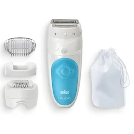 Braun Silk-épil 5 5-605 weiß/türkis