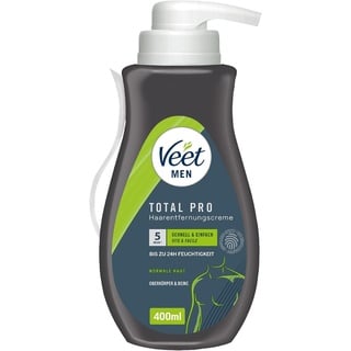 Veet for Men 400 ml Enthaarungscreme Sensitive für Männer schnelle und effektive Haarentfernung in nur 5-10 Minuten