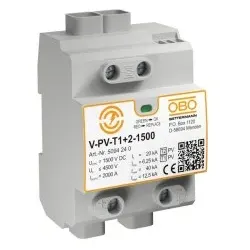 OBO 5094240 CombiController V-PV Y-Schaltung für PV-Anlagen 1500V DC grau V-PV-T1+2-1500