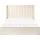 Beliani Wasserbett mit Stauraumbank NOYERS Samtstoff Cremeweiß 160 x 200 cm