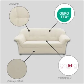 DOMO collection 3-Sitzer Couch Polyester Grau