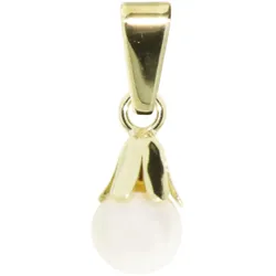 Ketten-Anhänger OSTSEE-SCHMUCK "Ostsee-Schmuck Anhänger Glocke Anhänger Glocke", gelb, Schmuckanhänger, Damen, 17 x 6mm, Gelbgold 333, 0.6 g