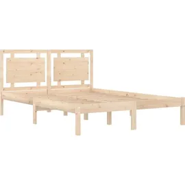 vidaXL Massivholzbett 200 x 200 cm Braun