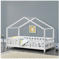 [en.casa]® Kinderbett Treviolo 80x160 cm Weiß