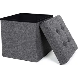 Songmics Kleiner Sitzwürfel dunkelgrau