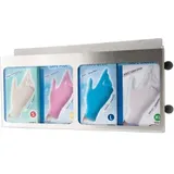 HYGOSTAR® 4er Spenderhalter für Einweghandschuhe 88932 , 1 Stück, Edelstahl, Maße: 50 x 25,5 x 5 cm