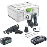 Festool DURADRIVE DWC 18-4500 Basic Akku Bauschrauber 18 V 14 Nm Brushless + 1x Akku 5,0 Ah + Schnellladegerät + Systainer