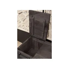 MASSIVMOEBEL24.DE Truhe Mango 76x51x46 grau lackiert RAILWAY #234