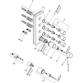 Hansgrohe Starck Showercollection Thermostatmodul Unterputz für 3 Verbraucher Brushed Gold Optic 10751250