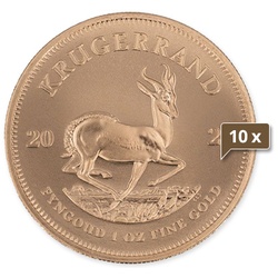 10 x 1 Unze Gold Krügerrand 2024