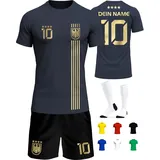 Deutschland Trikot Kinder Herren Damen WM 2026 Fussball Geschenke Jungen Coole Sachen für Jungs Fußball Trainingsanzug Tshirt EM Shirt geschenk junge 10 jahre Fußballtrikot Mädchen Set IIIII20Fo7IIIII - 134