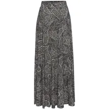 LASCANA Maxirock Damen Paisley Grau/Schwarz 36