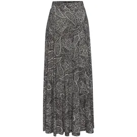 LASCANA Maxirock Damen Paisley Grau/Schwarz 36