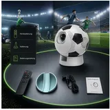Kityhome 4K 1080P WiFi FOOTBALL PROJEKTOR Mini-Beamer (3000 lm, 1080p px, Hochauflösende Anzeige,Fußballform) weiß