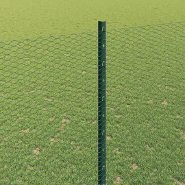 vidaXL Zaun mit Pfosten 1,6 x 10 m Grün/Stahl
