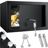 Kesser KESSER® Möbeltresor mit Doppelbartschloss, Safe Geldschrank Boden-Wandtresor Wandsafe ink. 2 x Schlüssel, & Befestigungsschraube
