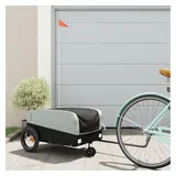 vidaXL Fahrradlastenanhänger schwarz/grau