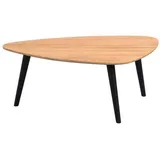 Livetastic Couchtisch Schwarz, Wildeiche, Wildeiche, massiv, oval, zylindrisch, 60x36x92 cm, einfacher Aufbau, Holzmöbel, Holztische, Couchtische Holz