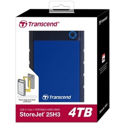 Transcend HDD externe Festplatte StoreJet 25H3 2,5 Zoll 4TB USB 3.1 navy blue externe HDD-Festplatte