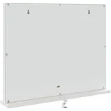 vidaXL Kosmetikspiegel, LED Schminkspiegel Weiß 58 x 10 x 47 cm Glas und Stahl