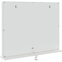 vidaXL Kosmetikspiegel, LED Schminkspiegel Weiß 58 x 10 x 47 cm Glas und Stahl