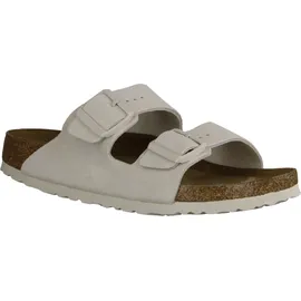Birkenstock Unisex Arizona SFB Antique White, Suede Leather FLIP Flops, 40 EU - 40 EU