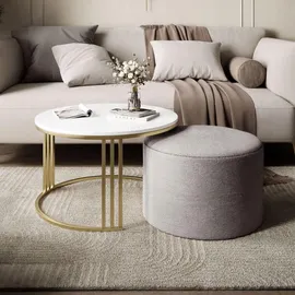lookway Couchtisch LORI Grau Metall 70 x 49 x 70 cm