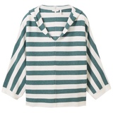 TOM TAILOR Kapuzenpullover Gr. XL, green melange knit stripe, , 50535455-XL