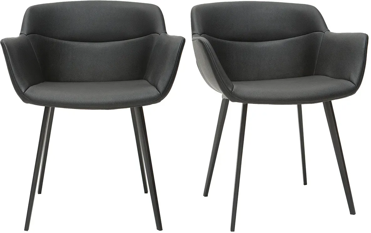 Chaises design noires (lot de 2) NERO