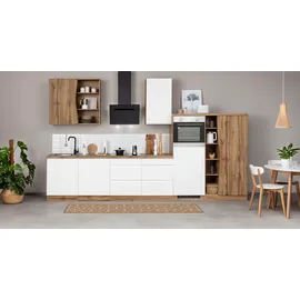 kochstation Küchenzeile »KS-Bruneck«, 380cm breit, ohne E-Geräte, hochwertige MDF-Fronten