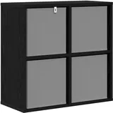 vidaXL Sideboard mit Schubladen Schwarz Eichen-Optik 59,5 x 27 x 57 cm