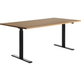 TOPSTAR E-Table Holz 180x80 schwarz/buche