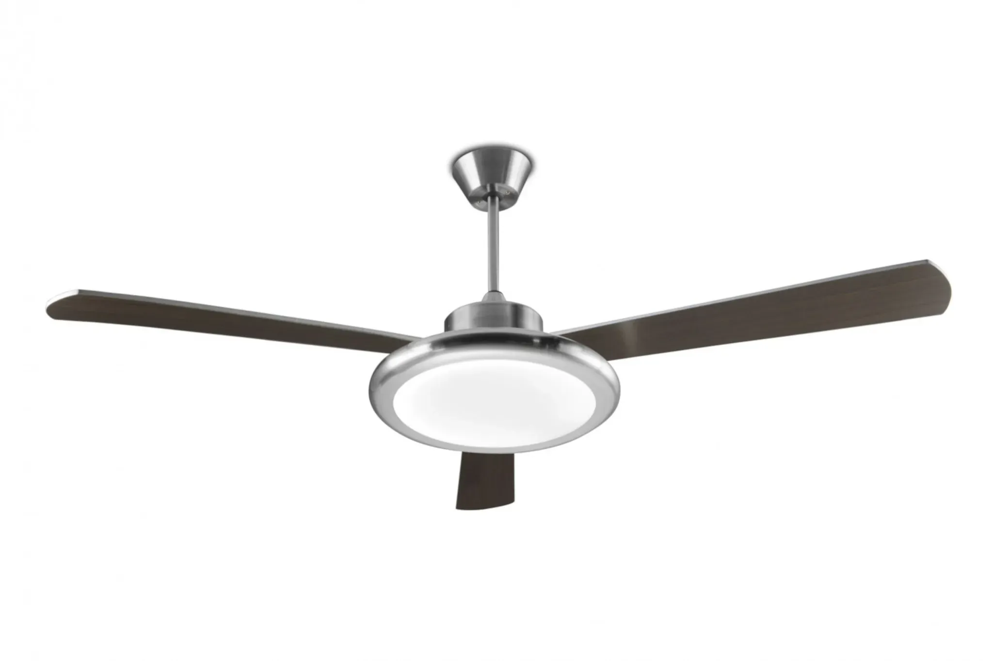 Deckenventilator Bahia Nickel mit Leuchte 132 cm